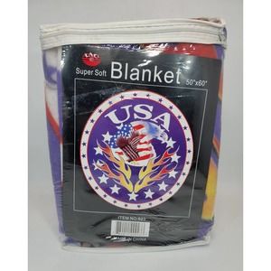 USA Fleece Throw Blanket Super Soft Lightweight Couch Sofa and Bed Blanket 50/60